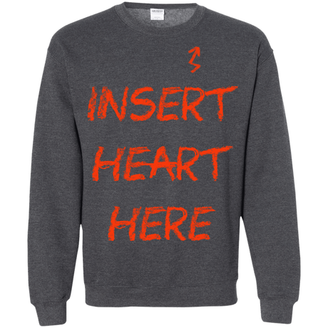 Sweatshirts Dark Heather / S Insert Heart Here Crewneck Sweatshirt