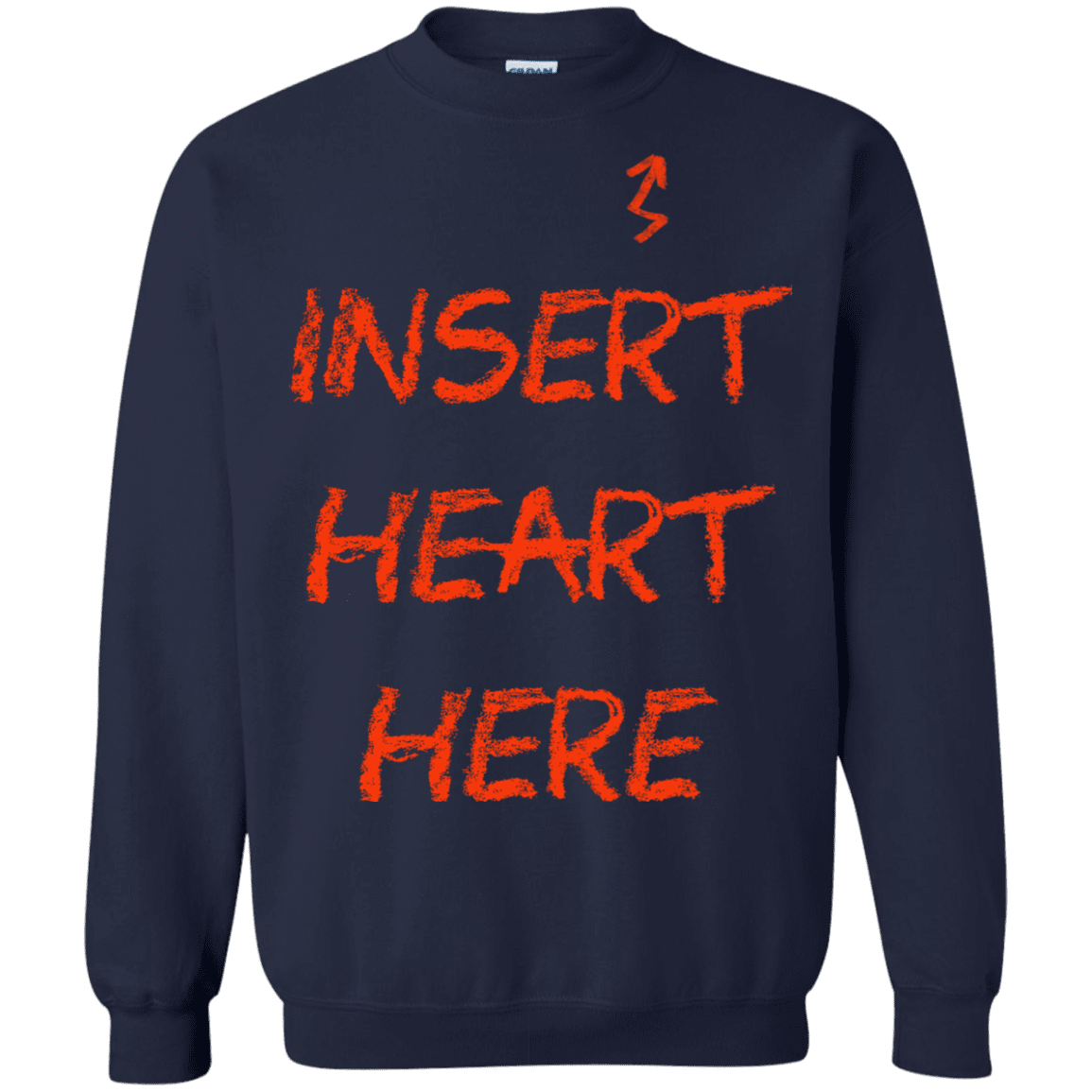 Sweatshirts Navy / S Insert Heart Here Crewneck Sweatshirt