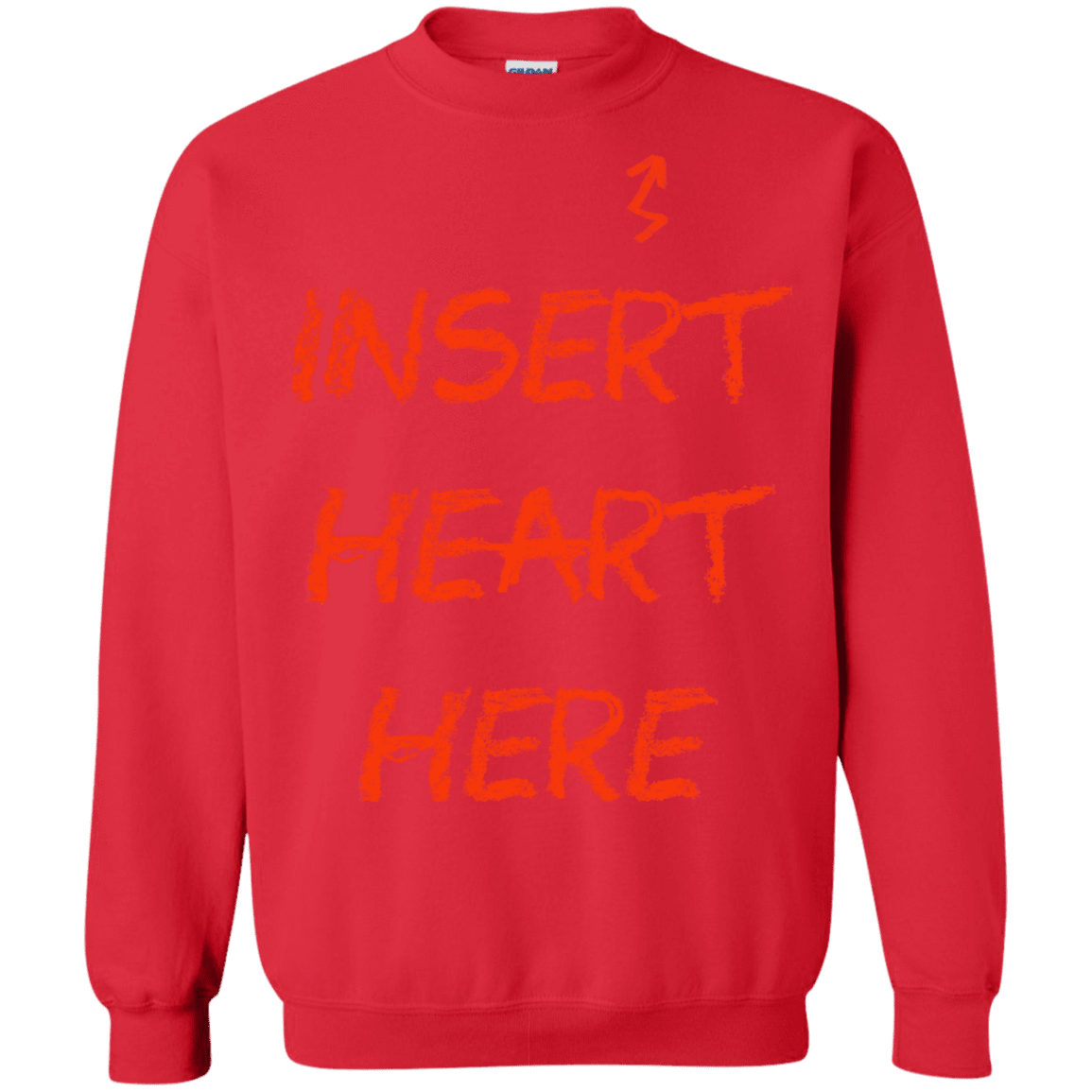 Sweatshirts Red / S Insert Heart Here Crewneck Sweatshirt