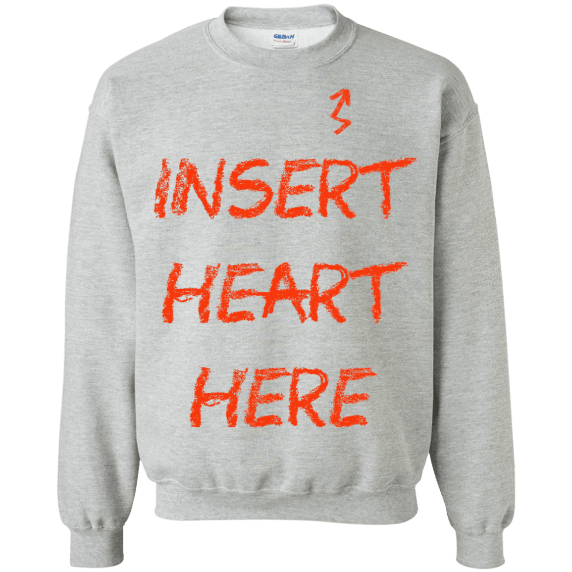 Sweatshirts Sport Grey / S Insert Heart Here Crewneck Sweatshirt
