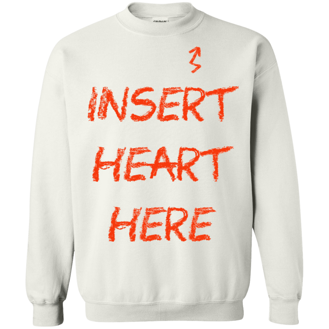 Sweatshirts White / S Insert Heart Here Crewneck Sweatshirt