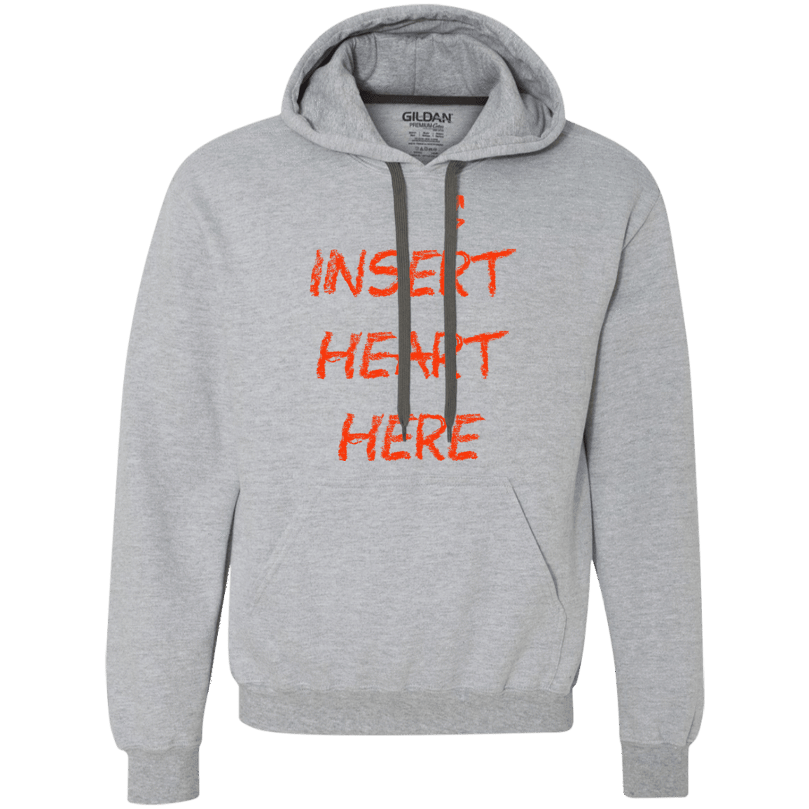 Sweatshirts Sport Grey / S Insert Heart Here Premium Fleece Hoodie