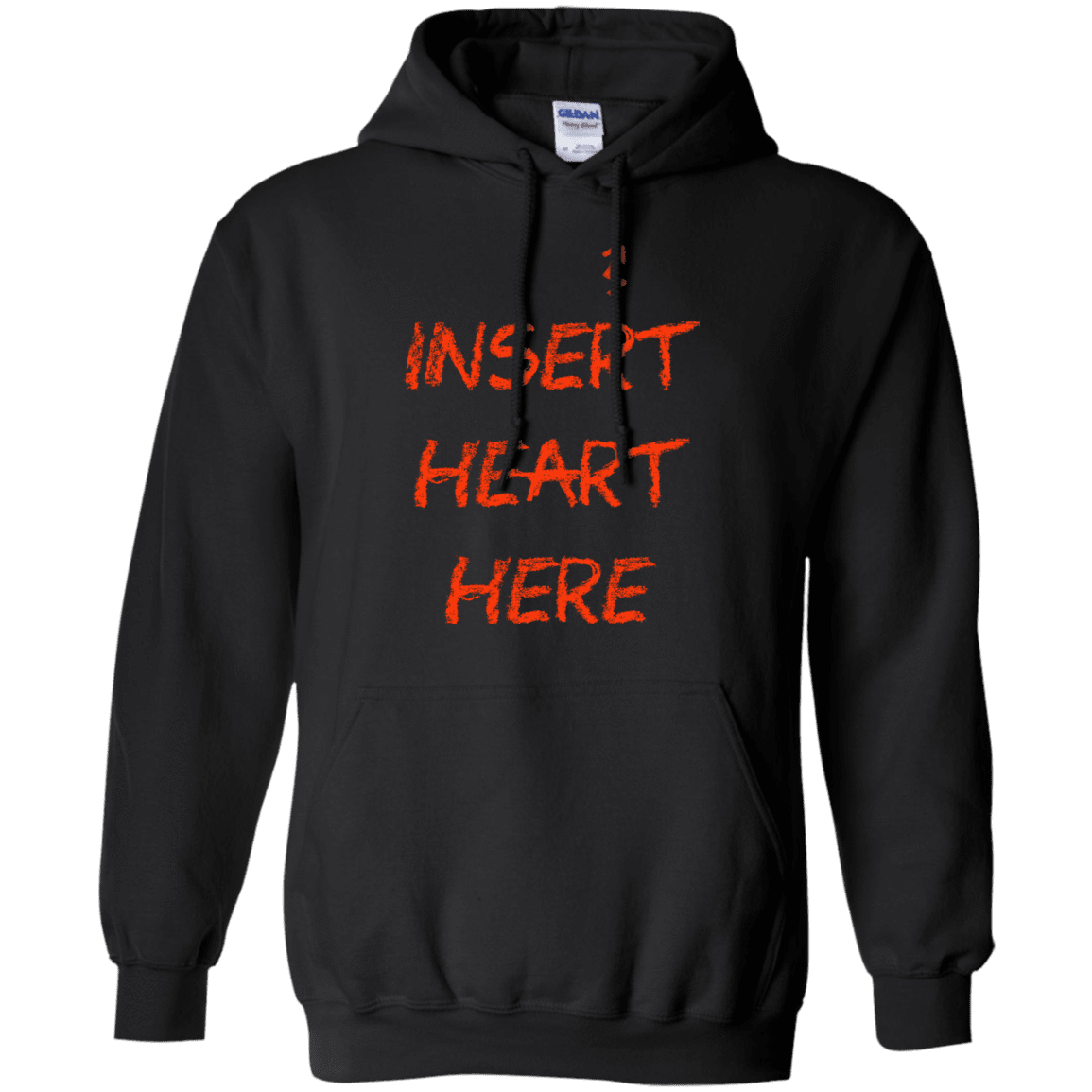 Sweatshirts Black / S Insert Heart Here Pullover Hoodie