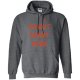 Sweatshirts Dark Heather / S Insert Heart Here Pullover Hoodie