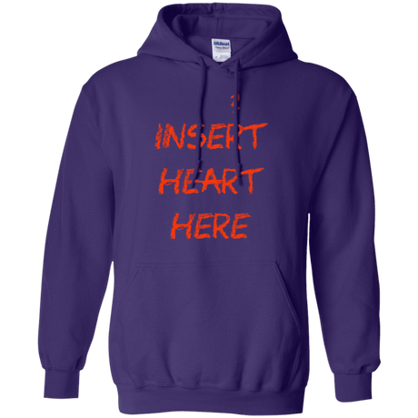 Sweatshirts Purple / S Insert Heart Here Pullover Hoodie