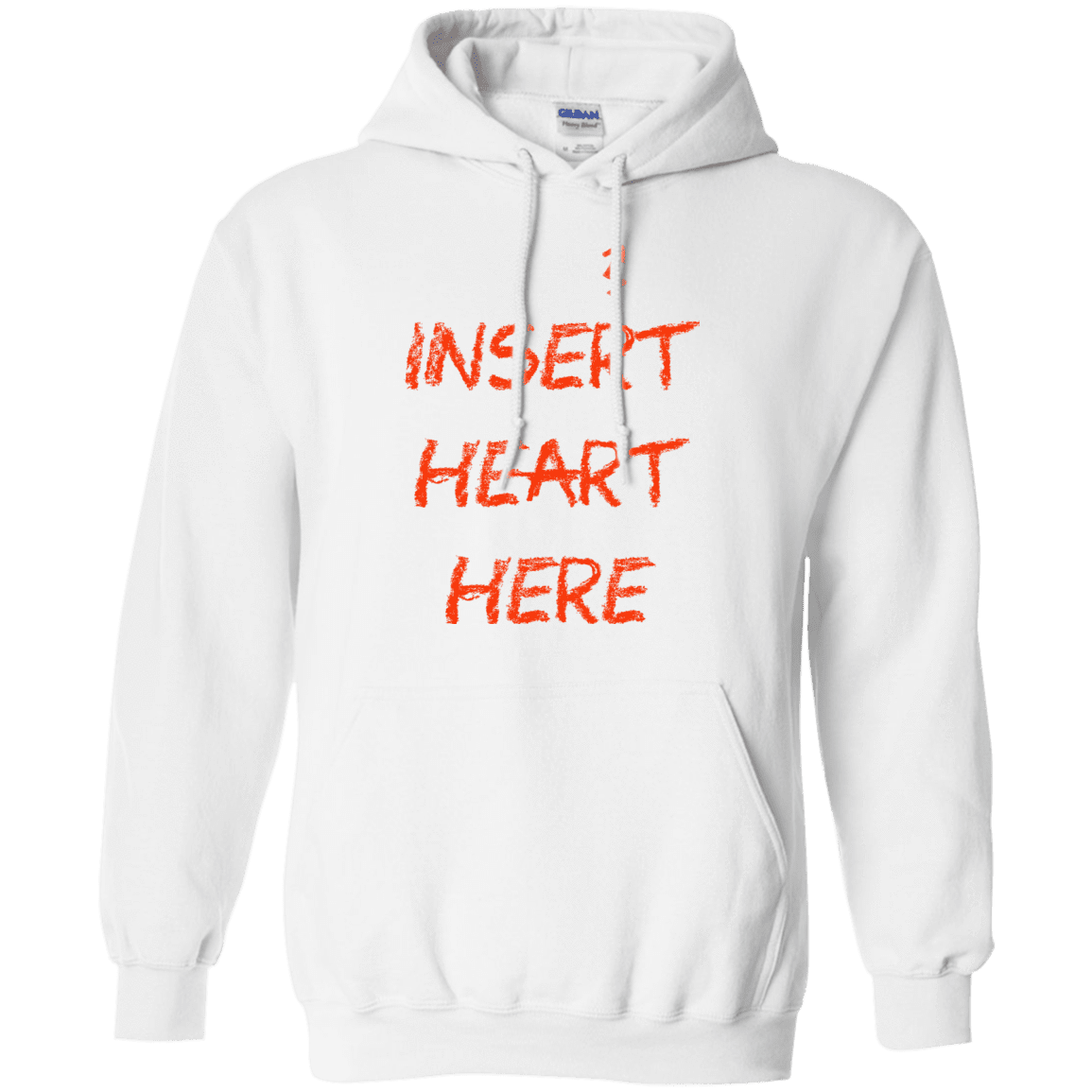 Sweatshirts White / S Insert Heart Here Pullover Hoodie