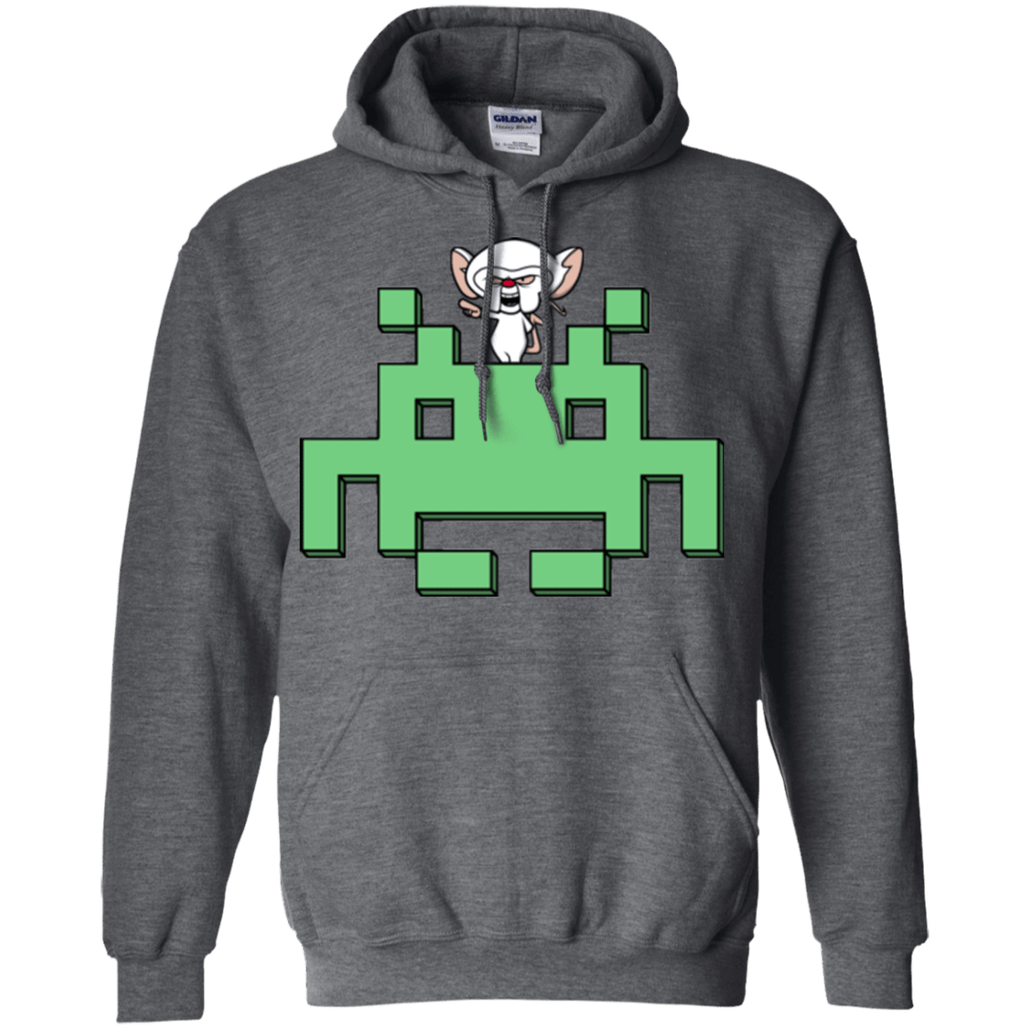 Sweatshirts Dark Heather / S Invaderbrain Pullover Hoodie