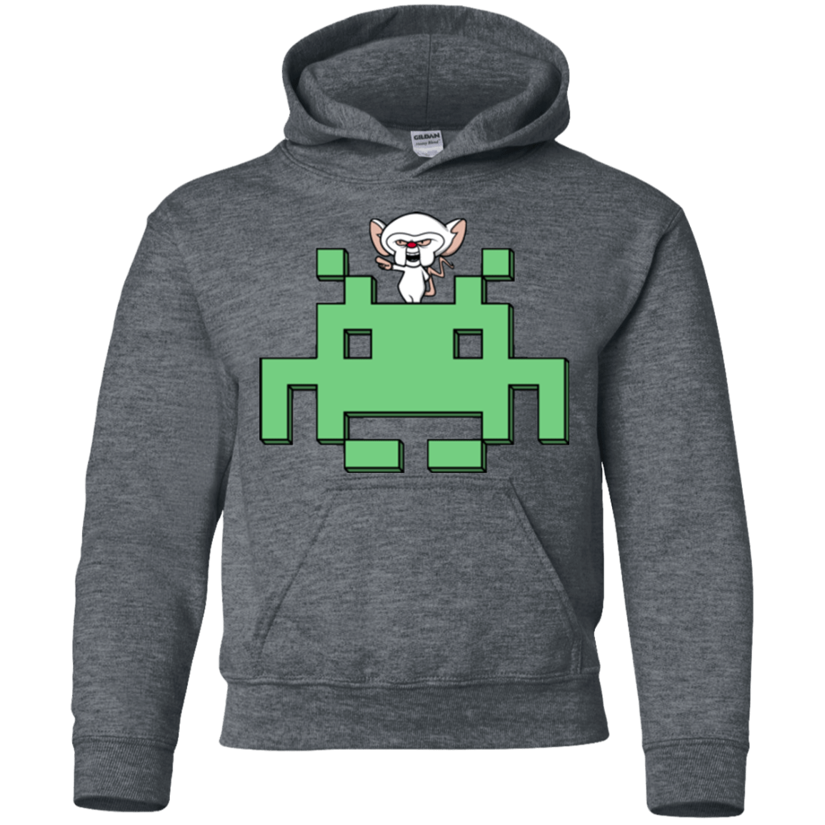 Sweatshirts Dark Heather / YS Invaderbrain Youth Hoodie