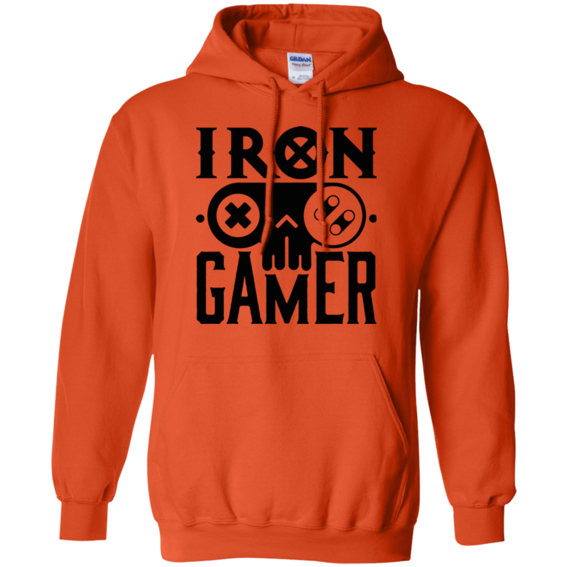 Sweatshirts Orange / Small Iron Gamer Pullover Hoodie