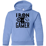 Sweatshirts Carolina Blue / YS Iron Gamer Youth Hoodie