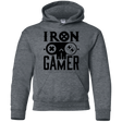Sweatshirts Dark Heather / YS Iron Gamer Youth Hoodie