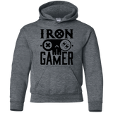 Sweatshirts Dark Heather / YS Iron Gamer Youth Hoodie
