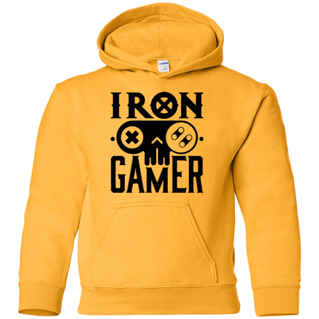 Sweatshirts Gold / YS Iron Gamer Youth Hoodie
