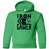 Sweatshirts Irish Green / YS Iron Gamer Youth Hoodie