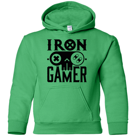 Sweatshirts Irish Green / YS Iron Gamer Youth Hoodie