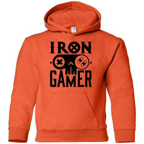 Sweatshirts Orange / YS Iron Gamer Youth Hoodie