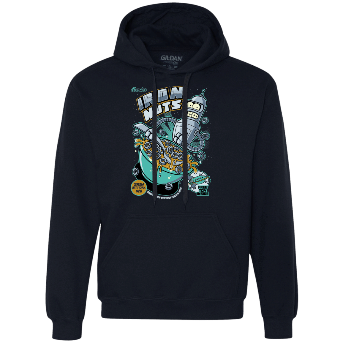 Sweatshirts Navy / S Iron Nuts Premium Fleece Hoodie