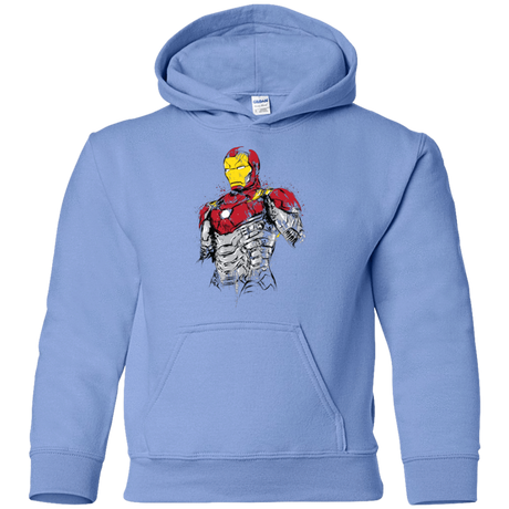 Sweatshirts Carolina Blue / YS Ironman - Mark XLVII Armor Youth Hoodie