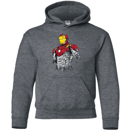 Sweatshirts Dark Heather / YS Ironman - Mark XLVII Armor Youth Hoodie