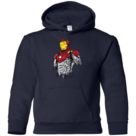 Sweatshirts Navy / YS Ironman - Mark XLVII Armor Youth Hoodie
