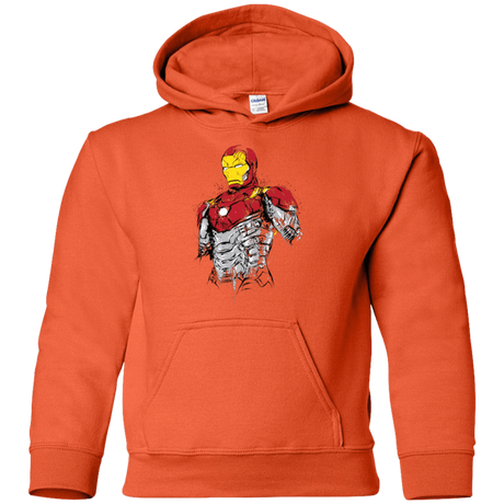 Sweatshirts Orange / YS Ironman - Mark XLVII Armor Youth Hoodie