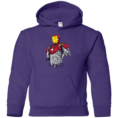 Sweatshirts Purple / YS Ironman - Mark XLVII Armor Youth Hoodie