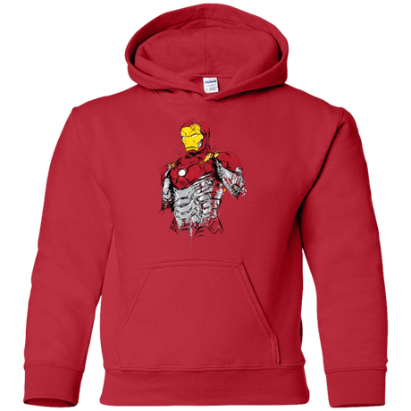 Sweatshirts Red / YS Ironman - Mark XLVII Armor Youth Hoodie
