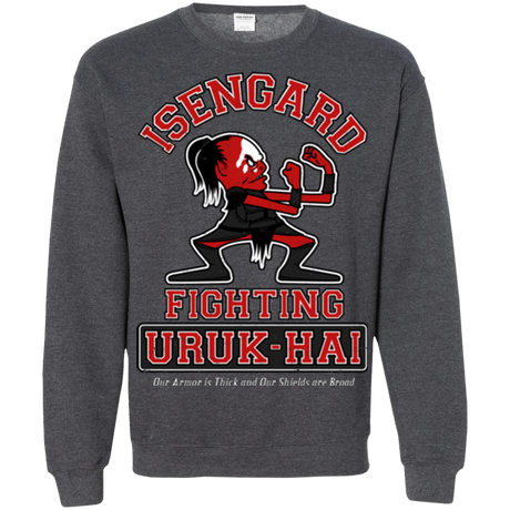 Sweatshirts Dark Heather / Small ISENGARD FIGHTING URUKHAI Crewneck Sweatshirt