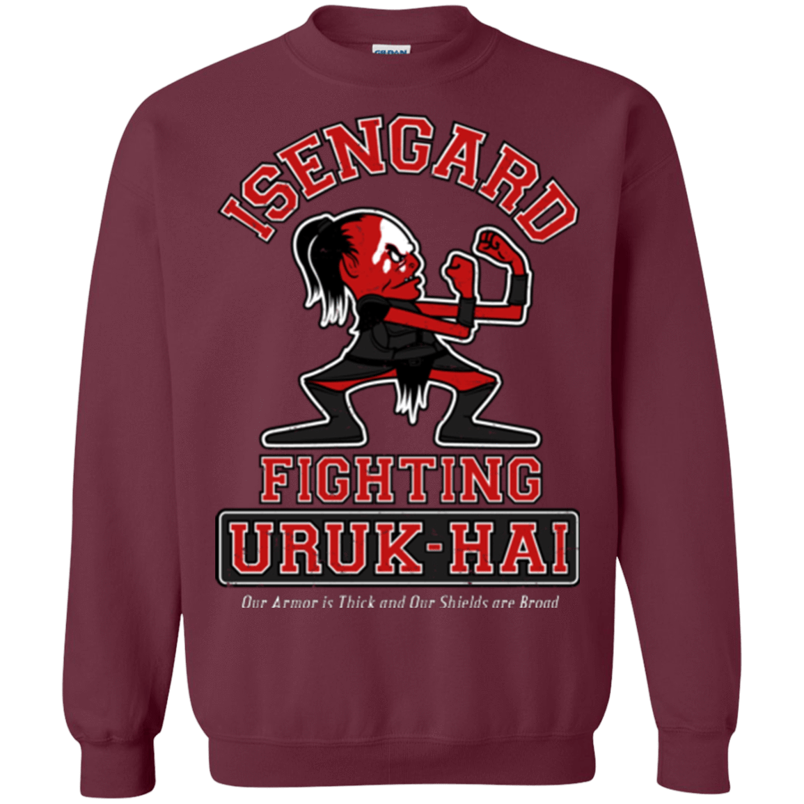 Sweatshirts Maroon / Small ISENGARD FIGHTING URUKHAI Crewneck Sweatshirt