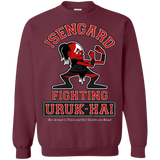 Sweatshirts Maroon / Small ISENGARD FIGHTING URUKHAI Crewneck Sweatshirt