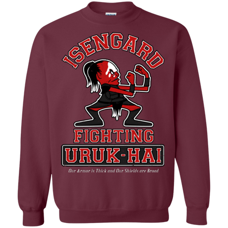 Sweatshirts Maroon / Small ISENGARD FIGHTING URUKHAI Crewneck Sweatshirt