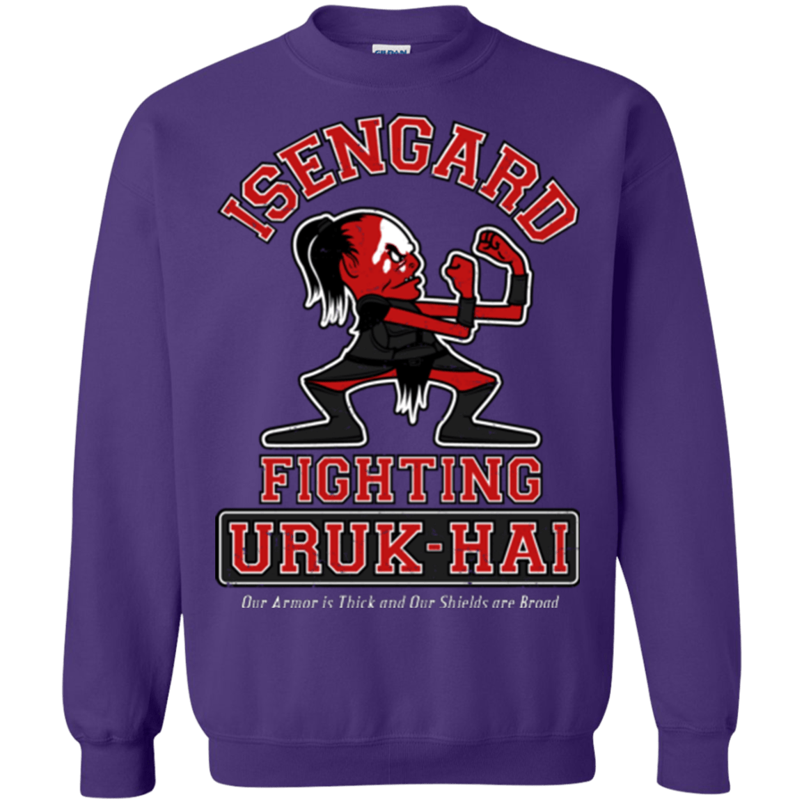 Sweatshirts Purple / Small ISENGARD FIGHTING URUKHAI Crewneck Sweatshirt