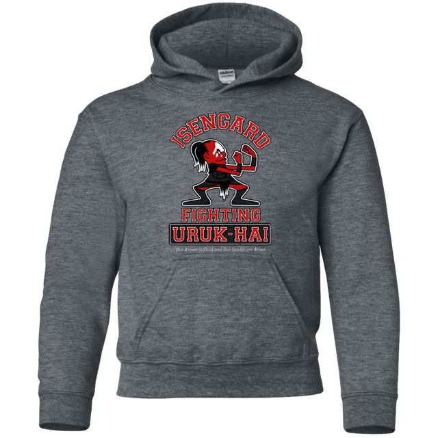 Sweatshirts Dark Heather / YS ISENGARD FIGHTING URUKHAI Youth Hoodie