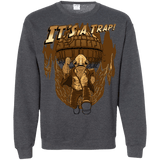 Sweatshirts Dark Heather / Small It's a trap!! Crewneck Sweatshirt