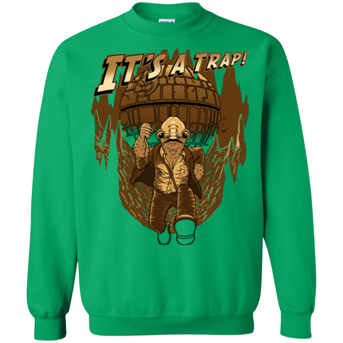 Sweatshirts Irish Green / Small It's a trap!! Crewneck Sweatshirt