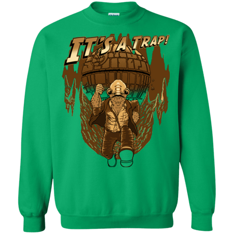 Sweatshirts Irish Green / Small It's a trap!! Crewneck Sweatshirt