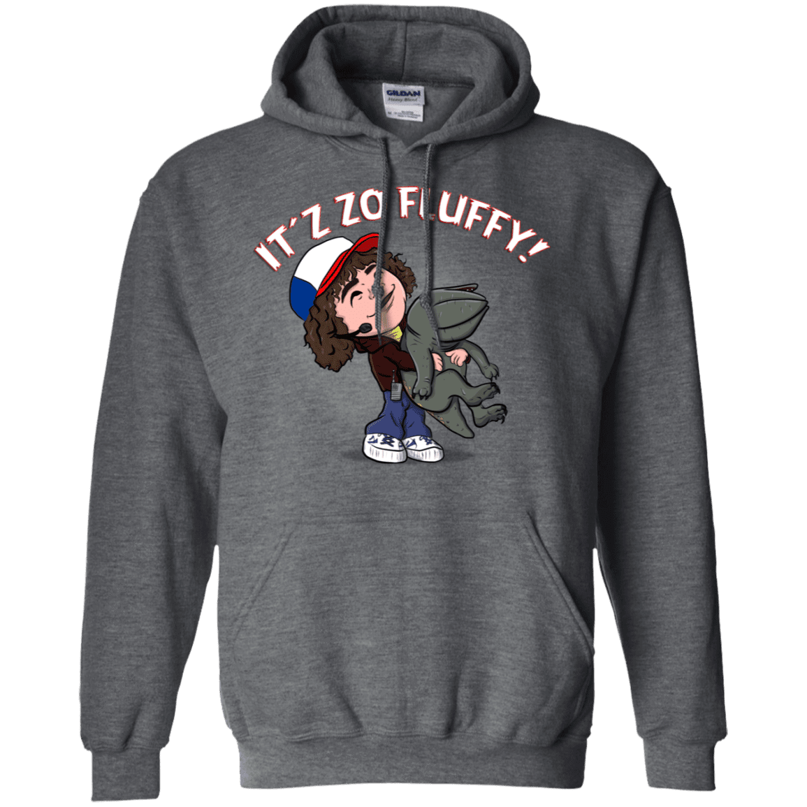 Sweatshirts Dark Heather / S It´z Zo Fluffy Pullover Hoodie