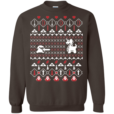 Sweatshirts Dark Chocolate / Small Its Dangerous To Go Alone At Christmas Crewneck Sweatshirt