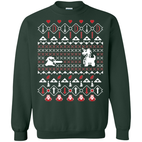 Sweatshirts Forest Green / Small Its Dangerous To Go Alone At Christmas Crewneck Sweatshirt