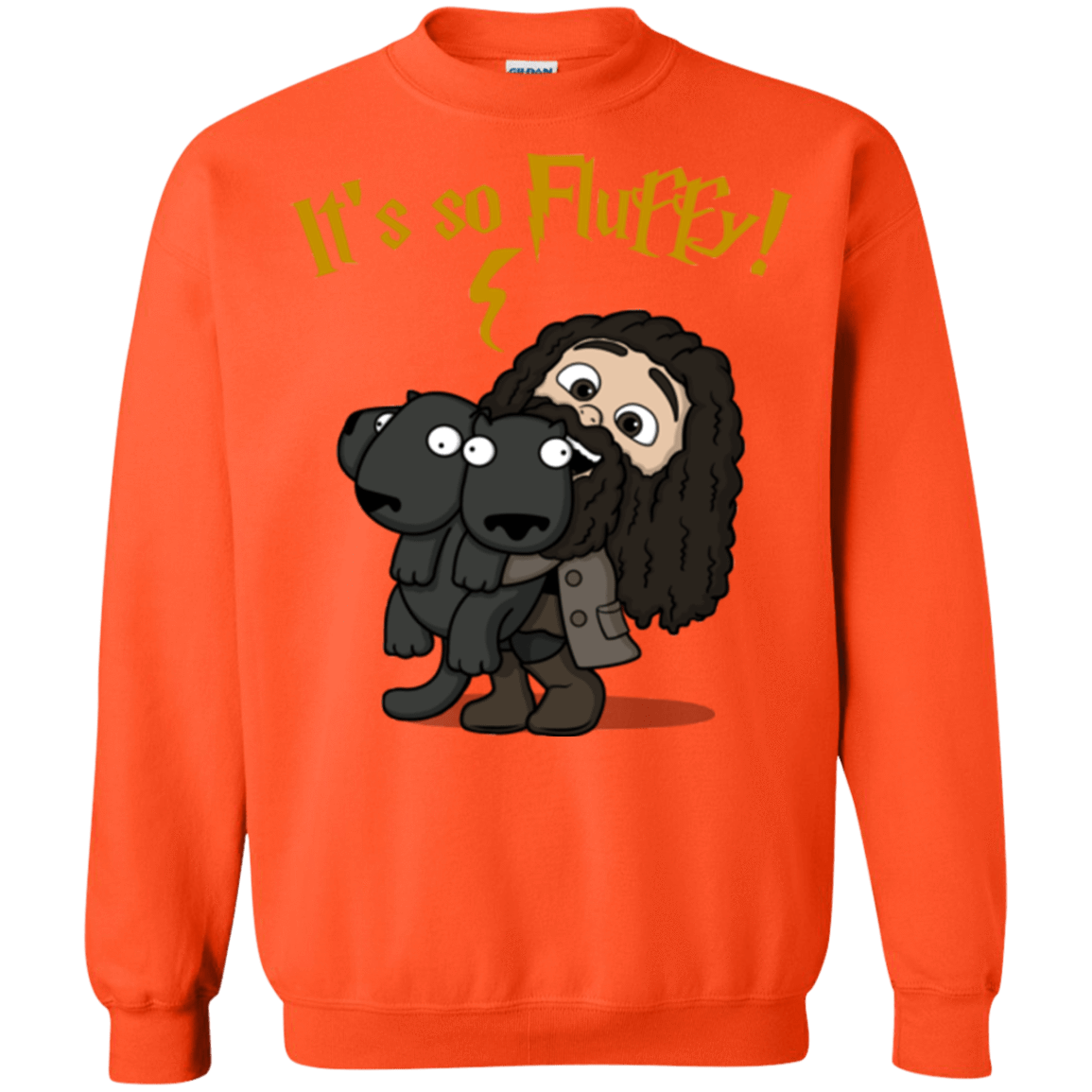 Sweatshirts Orange / Small Its So Fluffy Crewneck Sweatshirt