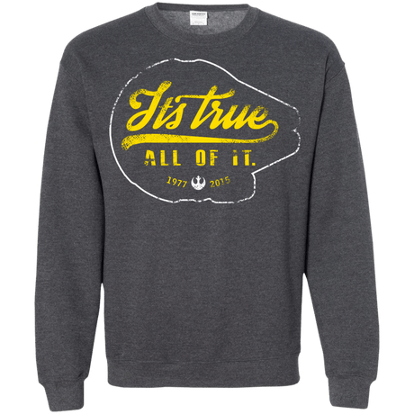 Sweatshirts Dark Heather / S Its True Crewneck Sweatshirt
