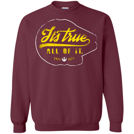 Sweatshirts Maroon / S Its True Crewneck Sweatshirt