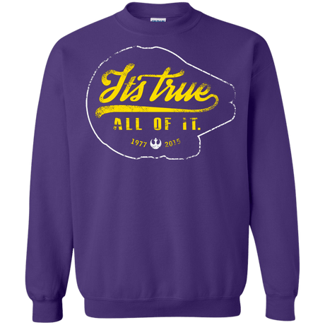 Sweatshirts Purple / S Its True Crewneck Sweatshirt