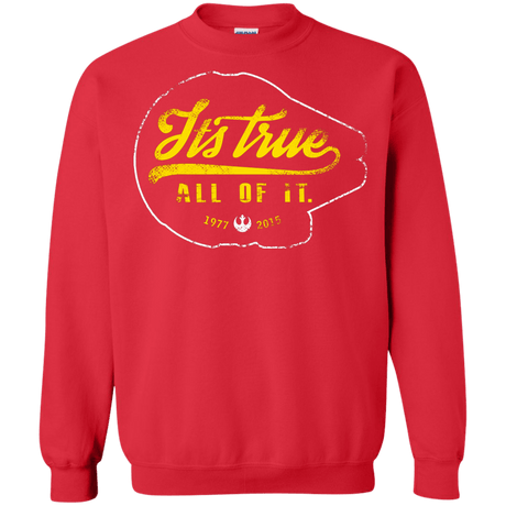 Sweatshirts Red / S Its True Crewneck Sweatshirt