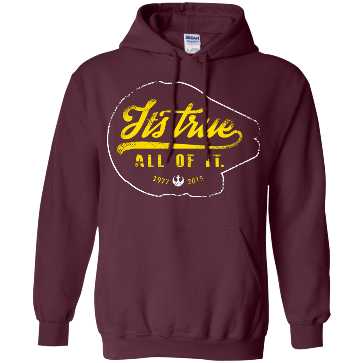 Sweatshirts Maroon / S Its True Pullover Hoodie