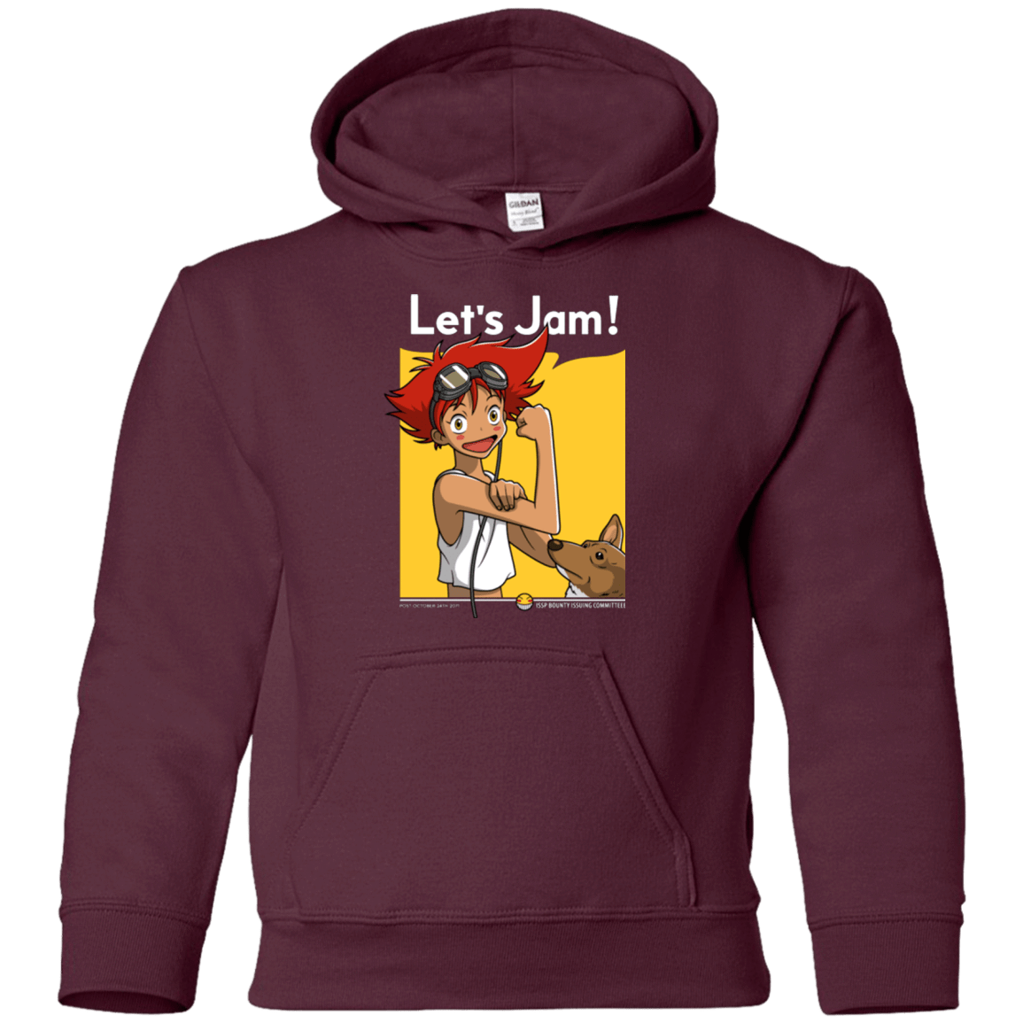 Sweatshirts Maroon / YS JAMMING WITH EDWARD Youth Hoodie