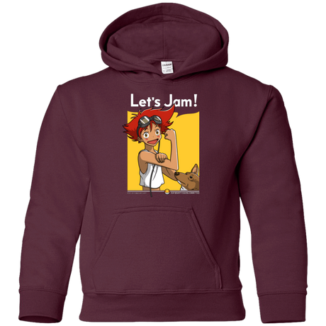 Sweatshirts Maroon / YS JAMMING WITH EDWARD Youth Hoodie