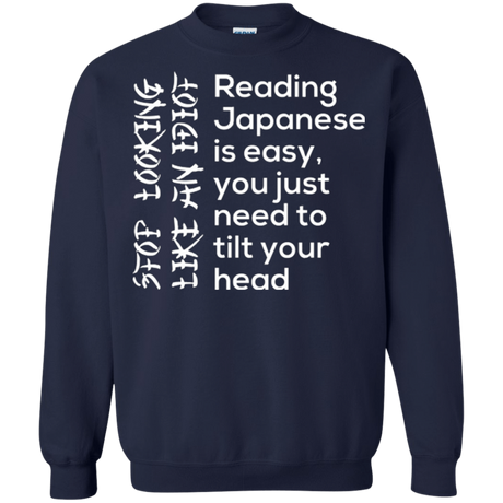 Sweatshirts Navy / Small Japanese Crewneck Sweatshirt