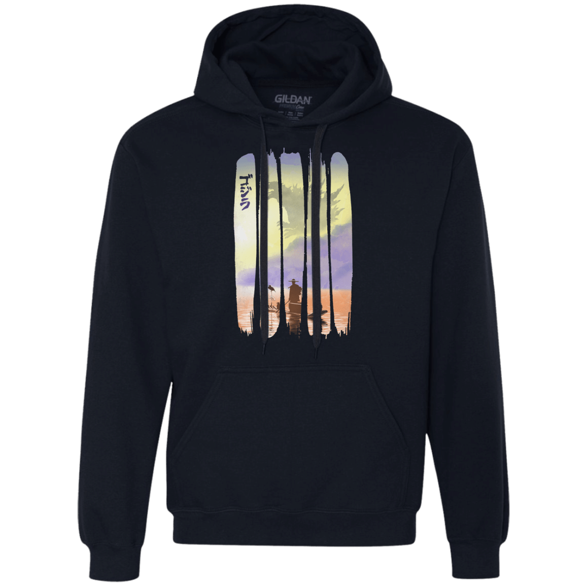 Sweatshirts Navy / S Japanese Kaiju Premium Fleece Hoodie
