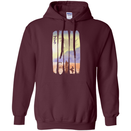 Sweatshirts Maroon / S Japanese Kaiju Pullover Hoodie